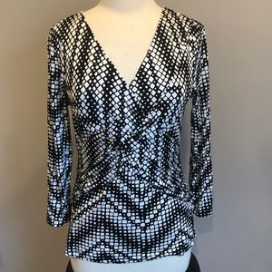 NWT Cable & Gauge Faux Wrap Blouse Sz L
